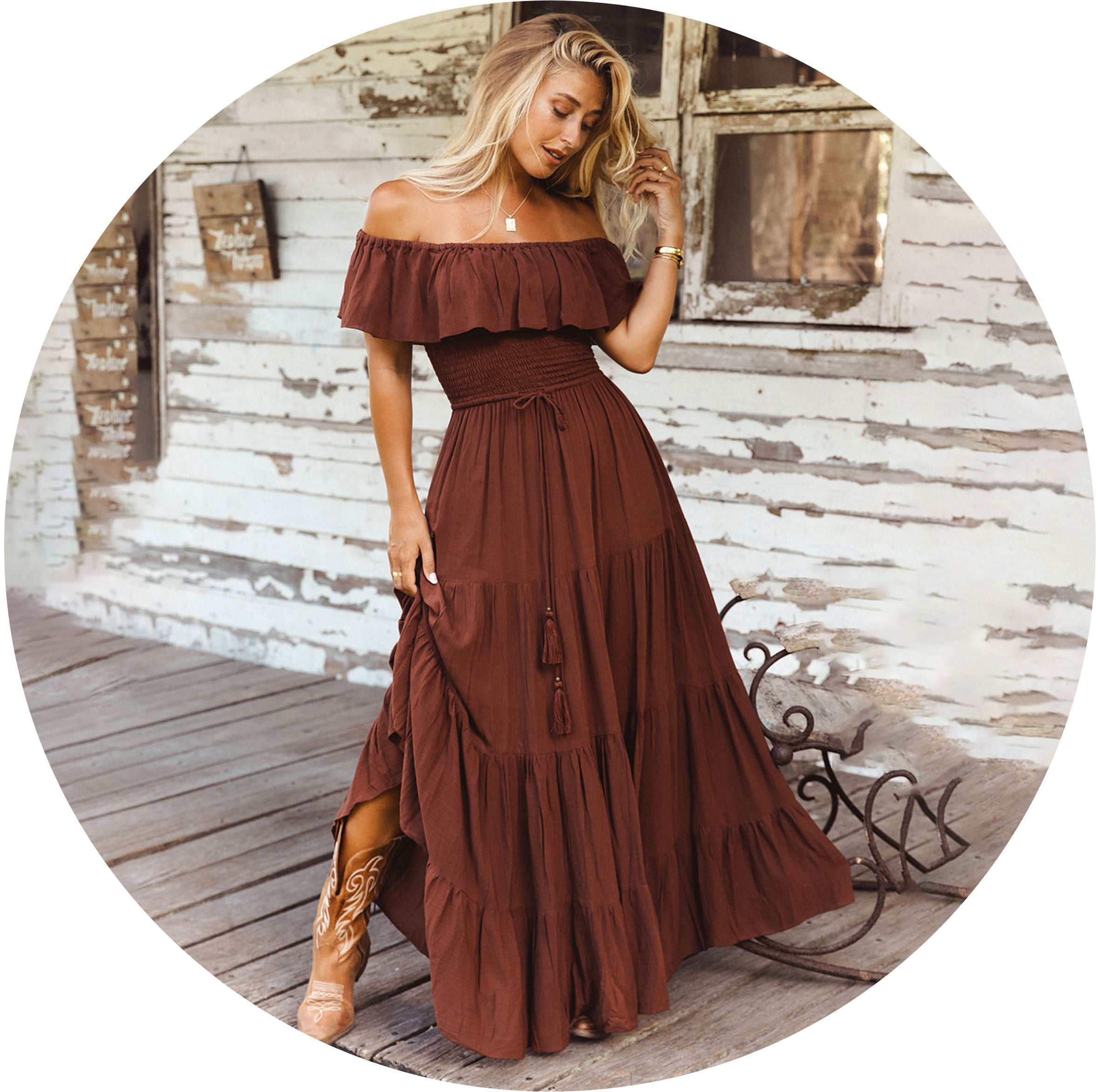 princess polly baby blue dress Shop New Fashionable Brown Dresses For Women At Boho Pink main image 1